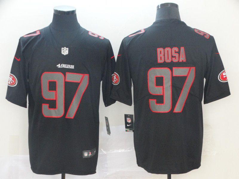 Men San Francisco 49ers #97 Bosa Black Nike Fashion Impact Black Color Rush Limited NFL Jersey->youth nfl jersey->Youth Jersey